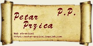 Petar Pržica vizit kartica